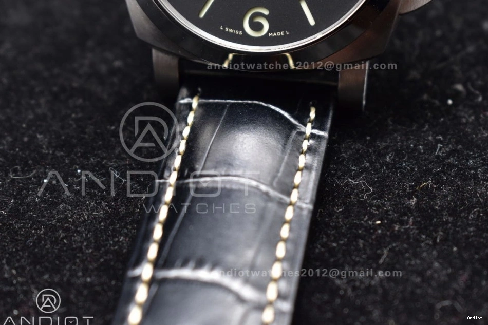 PAM1312 Leather Black Best 1:1 Dial P.9010 SBF Clone on Strap Edition Black 0418